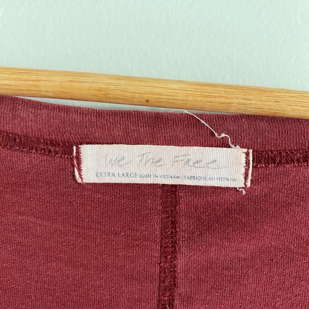 We The Free 100% Cotton Scoop Neck Shirt Women’s Extra Large - Picture 3 of 5